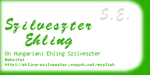 szilveszter ehling business card